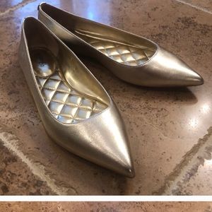 Gold Michael kors flats